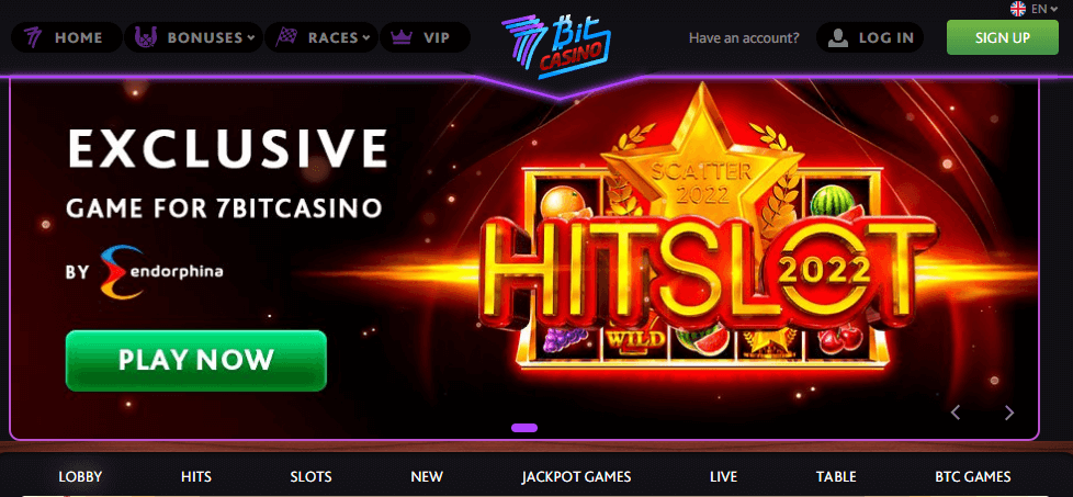 7Bit Casino User Interface