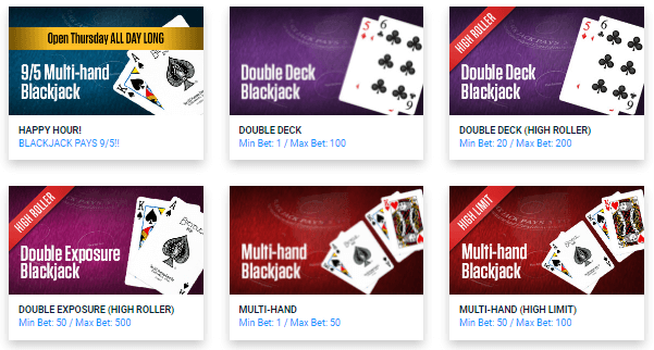 BetUS Blackjack Games