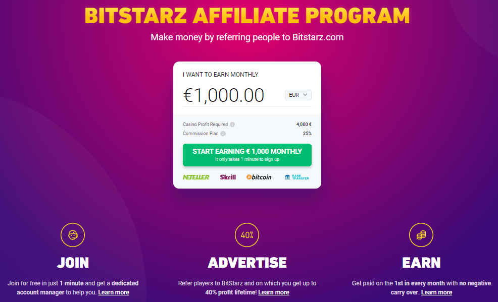 BitStarz Affiliate Program