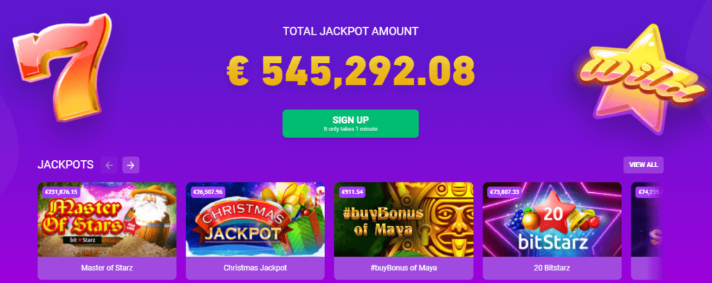 BitStarz Casino Jackpots