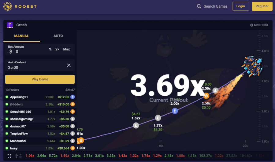 Roobet Crash Game