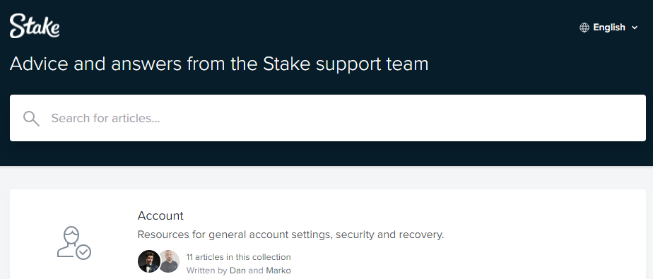 Stake Customer Support