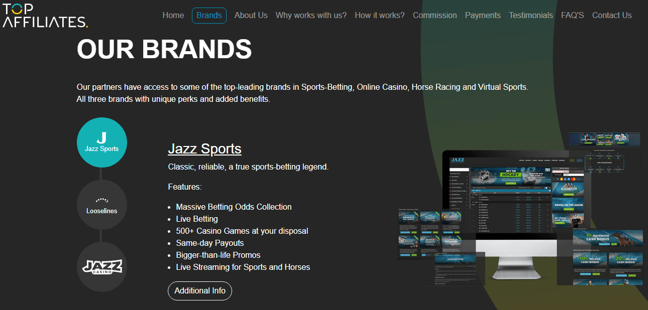 Jazz Casino Affiliate Program via Top Affiliates